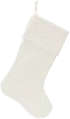 18 Inch White Faux Fur Stocking