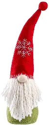 18 Inch Snowflake Red and Green Gnome