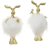 Assorted 6.5 Inch White and Gold Moose