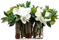 Faux White Amaryllis and Hydrangea Arrangement