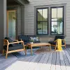 Asta Black 4 Piece Patio Seating Set