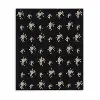 60 Inch Knit Black and Cream Spider Throw