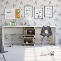 Nelson White & Natural Oak 2 Way Desk
