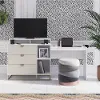 Paris Hilton X Novogratz Kelly Glam White 4-in-1 Media Dresser