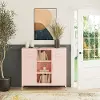 Mission Pale Pink 2-Door Metal Locker Storage Console