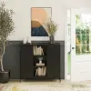 Mission Black 2-Door Metal Locker Storage Console