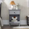 BR1DNSGY Spencer Gray 1-Drawer Nightstand