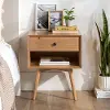 BR25MC1DNP Mid Century Pine 1-Drawer Nightstand