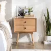 BR25MC2DNP Mid Century Pine 2-Drawer Nightstand