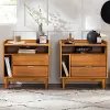 BR2DRLEENSCA-2PK Lee Caramel Mid Century Nightstands, Set of 2
