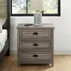 BR3DODDNSGW Odette Gray Wash 3-Drawer Nightstand