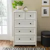 BR5OKLDWH Oakland White Chest of Drawers