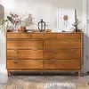 BR9DRLEEDRCA Lee Caramel Mid Century Dresser
