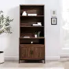 BS64CH2DDW Chevy Walnut 3-Shelf Hutch Bookcase