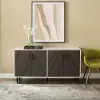 BU58HPBMABBSW Bookmatch Ash Brown & White 58 TV Stand