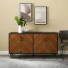 BU58HPBMACBSB Bookmatch Acorn Brown & Black 58 TV Stand