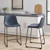 CHL26BU Saddles Navy Blue Counter Stool, Set of 2