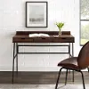 D42MAR3DDW Marvin Dark Walnut Angled Front Desk