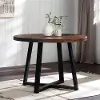DNGD6EMA Durango 42 Distressed Mahogany Round Dining Table