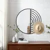 ELEA5JBL Elle Round Wall Mirror with Hooks
