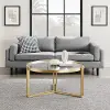 KENL1KGGD Kendall Glam Gold Metal and Glass Coffee Table