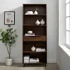 RYDH8GDW Ryder Dark Walnut 5-Shelf Bookcase with Drawer