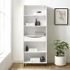 RYDH8GSW Ryder White 5-Shelf Bookcase with Drawer