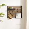 SLAA2AKD Slat Driftwood and Metal Wall Organizer