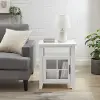 SSTGDSW Simplicity White Side Table with Glass Door