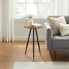 TLLL8KEOBL Tilly Oak & Black Round Side Table