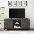 W58BDSDSA Barn Door Modern Farmhouse Sable Gray 59 TV Stand