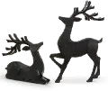 Assorted 11.5 Inch Matte Black Deer
