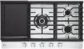 CBGJ3627S LG 36 Inch Gas Cooktop with Griddle - Stainless Steel