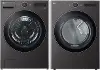 KIT LG Washer and Gas Dryer Set - Black Steel 6500B