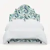 180BEDRPCPCBLWHLCB Rifle Paper Co. Marion Blue Peacock Twin Bed