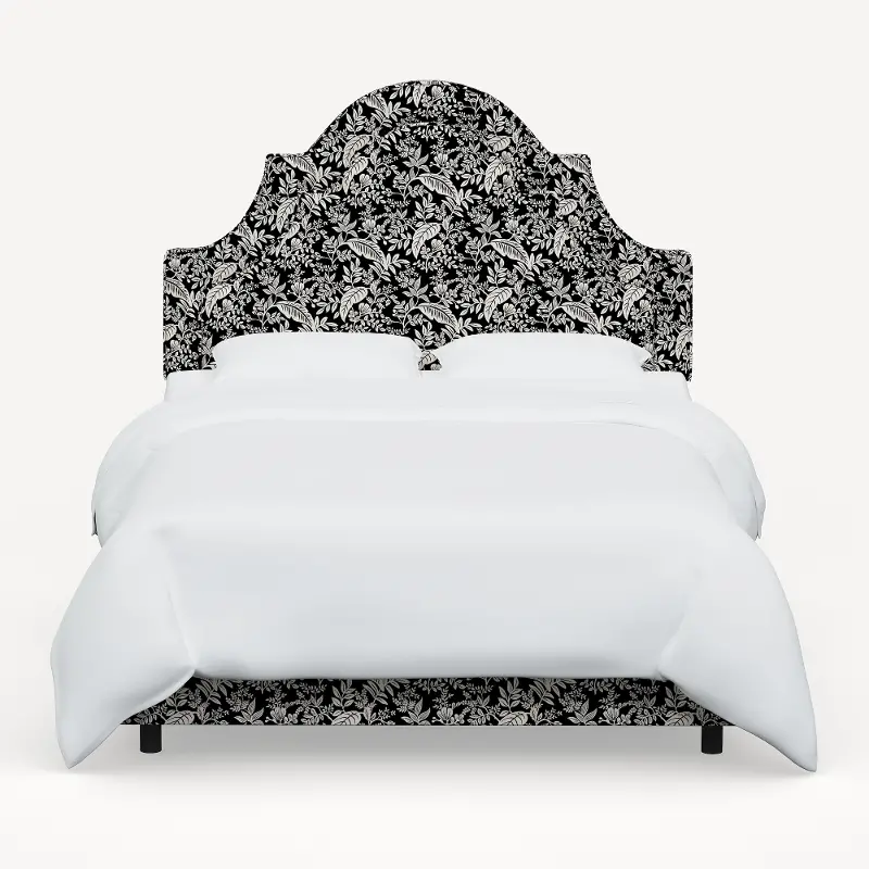 181BEDRPCCNBLCRMLCB Rifle Paper Co. Marion Canopy Black & Cream Full Bed