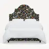 180BEDRPCSTFLBLKLCB Rifle Paper Co. Marion Strawberry Fields Black Twin Bed