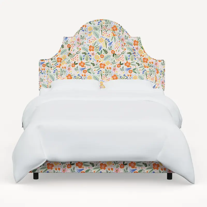 184BEDRPCMRMLTLCB Rifle Paper Co Marion Multi Color Floral Cal-King Bed