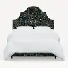 180BEDRPCMNBLKLCB Rifle Paper Co Marion Menagerie Black Twin Bed