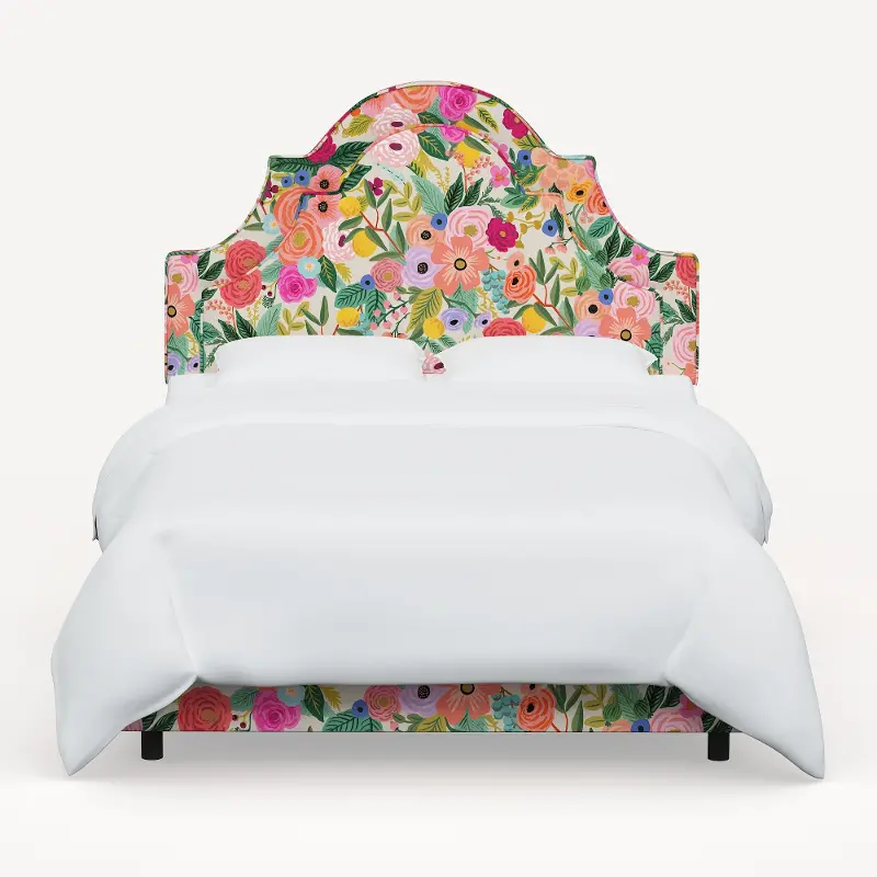 184BEDRPCGRPRTLCB Rifle Paper Co Marion Garden Party Pink Cal-King Bed