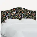 914CRPCSTFLBLKLCB Rifle Paper Co Mayfair Black Strawberry Fields Cal-King Headboard