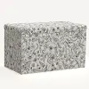 4325STRPCAVBLKCRMLCB Rifle Paper Co. Willie Aviary Cream & Black Storage Bench
