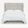 970BEDRPCAVBLKCRMLCB Rifle Paper Co Hawthorne Aviary Cream and Black Twin Wingback Bed