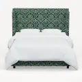 972BEDRPCBREMRLCB Rifle Paper Co Hawthorne Bramble Emerald Queen Wingback Bed