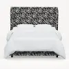 970BEDRPCCNBLCRMLCB Rifle Paper Co Hawthorne Canopy Black & Cream Twin Wingback Bed