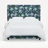 970BEDRPCGRPRBLULCB Rifle Paper Co Hawthorne Garden Party Blue Twin Wingback Bed