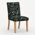 63-6NATRPCMNBLKLCB Rifle Paper Co. Lorraine Menagerie Black Dining Chair