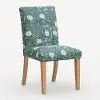 63-6NATRPCPNEMRLCB Rifle Paper Co. Lorraine Emerald Peonies Dining Chair