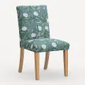 63-6NATRPCPNEMRLCB Rifle Paper Co. Lorraine Emerald Peonies Dining Chair