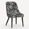84-6RPCCNBLCRMLCB Rifle Paper Co. Clare Canopy Black & Cream Dining Chair